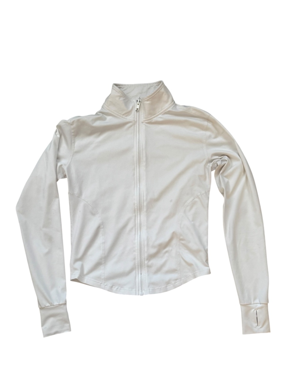 Lightweight White Full-Zip Jacket